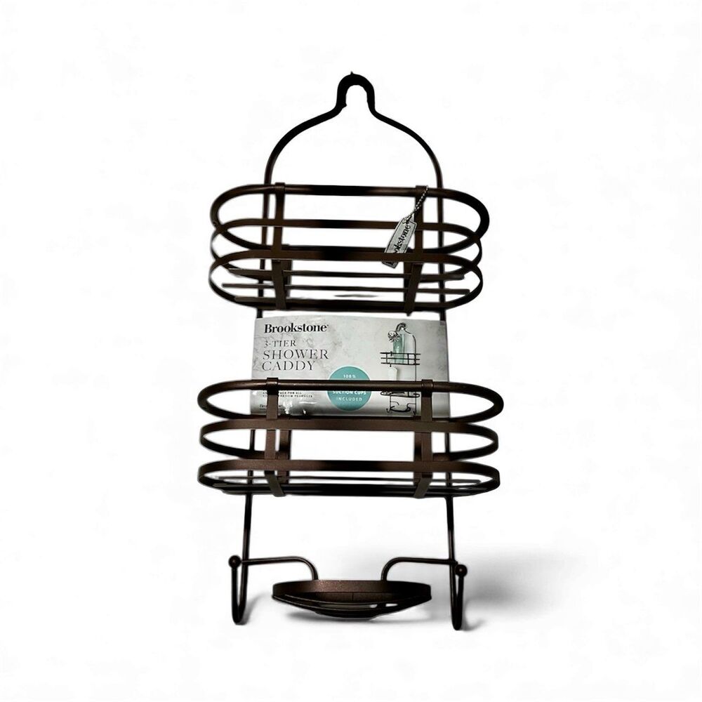 Brookstone -3 Tier Shower Caddy- 100% Rust Free